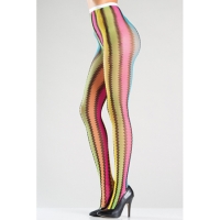 Regenboog Panty Met Zigzag Strepen