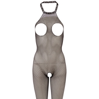 Open-cup net catsuit S-L