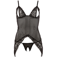 Transparant lingerie jurkje en string