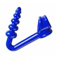 Siliconen Cockring Met Buttplug - Blauw