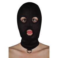 Extreem BDSM masker van netstof met D-ring