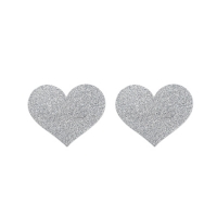 Flash Heart Tepelstickers - Zilver