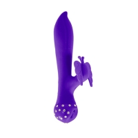 Bling Crystal Butterfly Dual G Vibrator