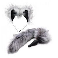 Grey Wolf Buttplug & Haarband Set