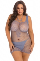 Netstof Jurkje Absolutist Plus Size - Blauw