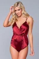 Sarai Satijnen Romper - Rood - Plus Size