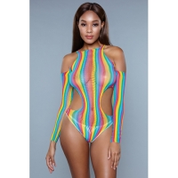 Strange Love Cold-Shoulder Body - Rainbow