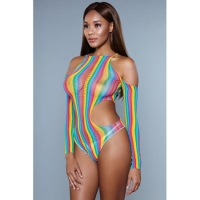 Strange Love Cold-Shoulder Body - Rainbow