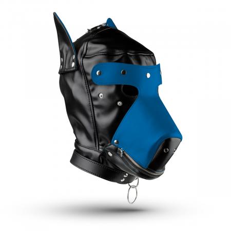 Hondenmasker - Zwart/Blauw