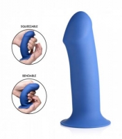 Buigzame Dikke Dildo - Blauw