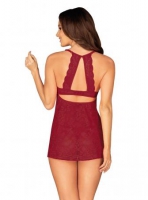 Ivetta Kanten Babydoll Met String - Rood