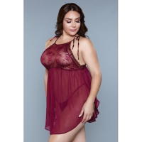 Alana Nachtjurkje - Plus Size - Rood