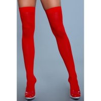 Hoge Nylon Kousen - Rood