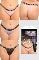 Bitch 3-Pack Strings - Curvy