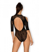 Transparante Cold Shoulder Body - Zebraprint