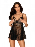 Heartia Babydoll Met Open Cups