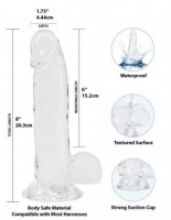 Crystal Addiction - Transparante Dildo - 20 cm