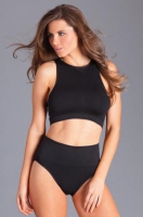 Jenna Set Met High Waist Slip - Zwart