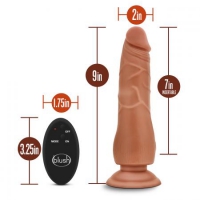 Dr. Skin - Dildo Met Afstandsbediening - Invoerdiepte 18 cm - Mocha