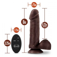 Dr. Skin- Dildo Met Afstandsbediening - Invoerdiepte 16 cm - Chocolate