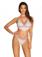 Lilyanne BH set Met Sexy String - Wit/Lila