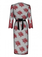 Redessia Kanten Kimono - Rood/Zwart