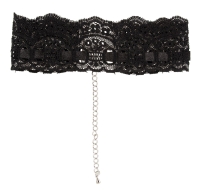 Kanten halsband - Zwart