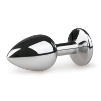 Metalen Buttplug met Zilveren Diamant - S