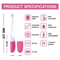 Magic Motion - Vini App Controlled Vibratie Eitje - Koraal/Geel