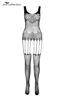 Catsuit met open onderkant  zwart
