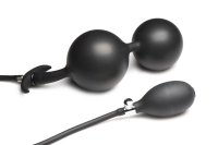 Opblaasbare Siliconen Anaal Plug - Zwart