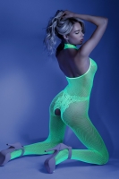 Fantasy Lingerie - Moonbeam Kruisloze Bodystocking - Neon Groen