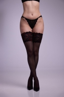 Exclusieve Stay ups - Love me more - zwart