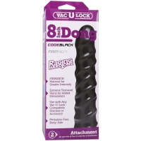 Doc Johnson - VacULock CodeBlack Raging HardOns Dildo 20,3 cm - Zwart