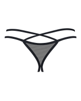 Obsessive - Exquisite Vila Blanes Kruisloze String - Zwart