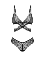 Obsessive - Blomentis Tweedelige Set - Zwart