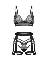 Obsessive - Blomentis Driedelige Set - Zwart