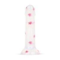 Dildo Collection Flower Power Dildo – Roze Glitterdesign 15 cm