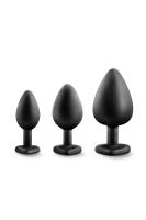 Blush - Luxe Bling Plugs Trainingskit Zwart met Rode Edelstenen